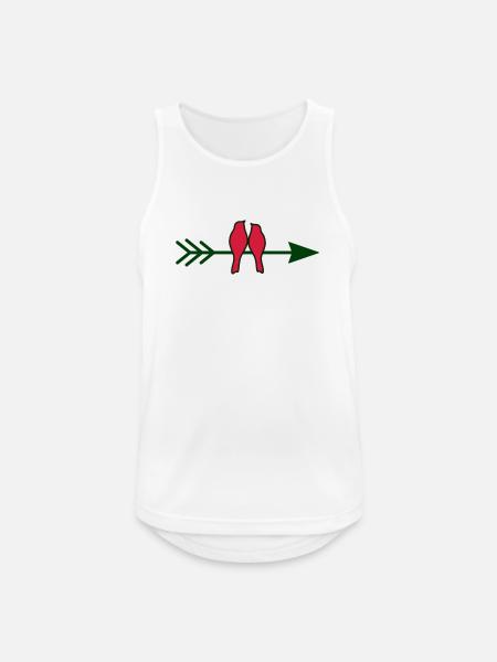verliebte Vögel - Männer Tank Top atmungsaktiv - Weiß
