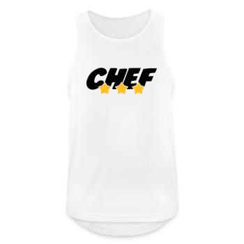 Chef - Cuisine - Patron - Boss - Cooking - Food - Männer Tank Top atmungsaktiv - Weiß - Vorne - Nick (188cm)