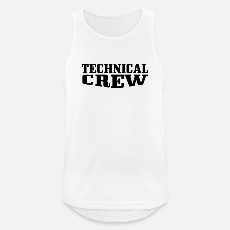 Technical Crew 2 - Männer Tank Top atmungsaktiv - Weiß