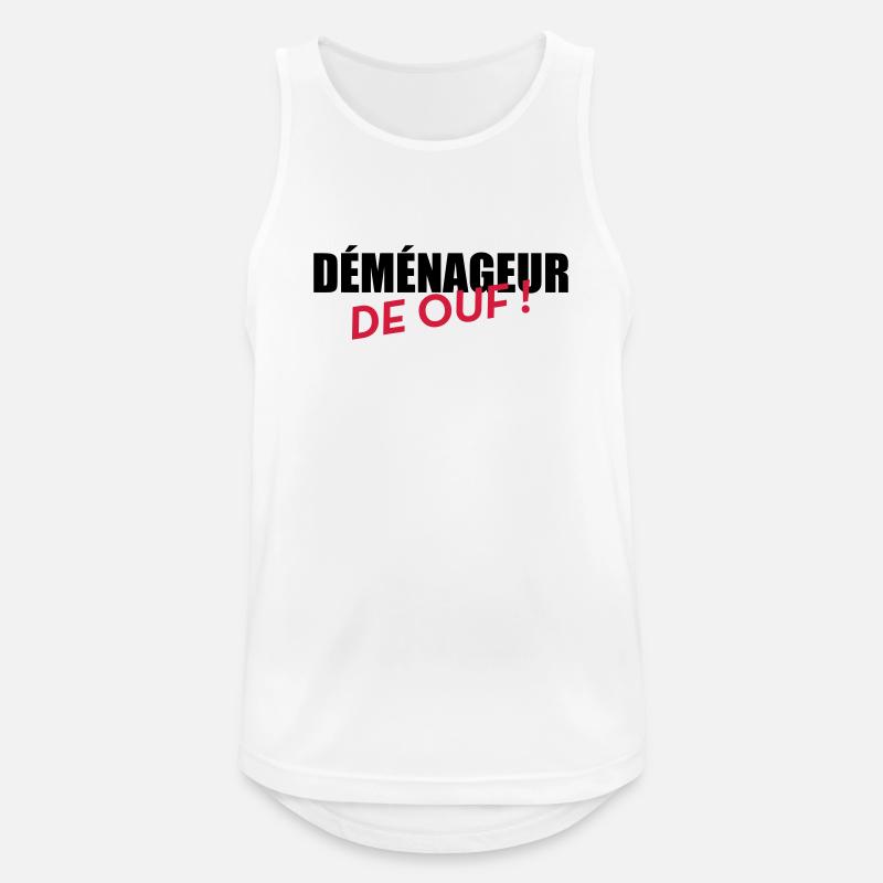 frachtführer / möbelpacker / mover / bewegen - Männer Tank Top atmungsaktiv - Weiß