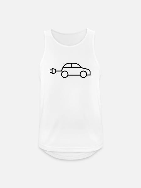 Elektroauto e-auto electric car - Männer Tank Top atmungsaktiv - Weiß