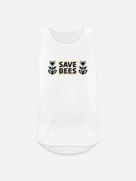 Save Bees Bees Flowers Conservation Beekeeper - Men's Breathable Tank Top - white