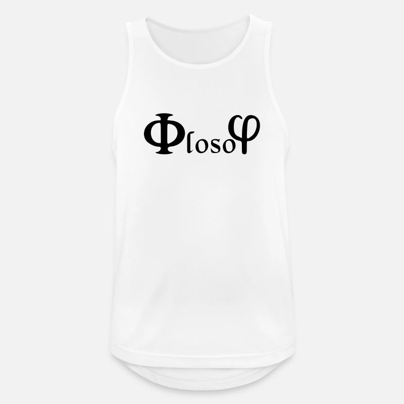 Philosophy / (phi) loso (phi) - Men's Breathable Tank Top - white