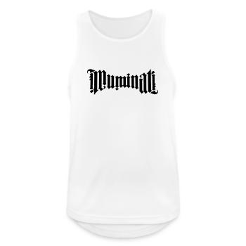 Ambigram Illuminati - Débardeur respirant Homme - blanc - Devant - Nick (188cm)