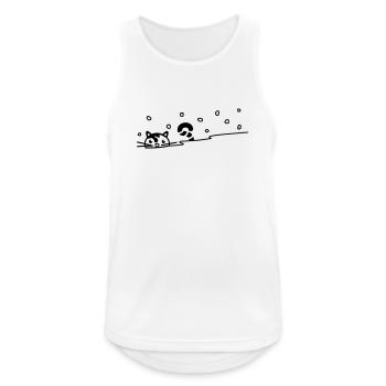 Cute cat in the snow - Men's Breathable Tank Top - white - Front - Nick (188cm)