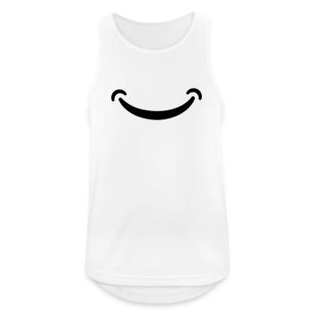 Sourire - Débardeur respirant Homme - blanc - Devant - Nick (188cm)