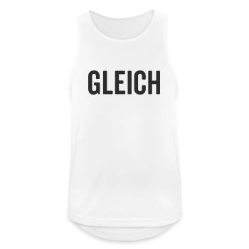 Gleich Statement Design - Männer Tank Top atmungsaktiv - Weiß - Vorne - Nick (188cm)