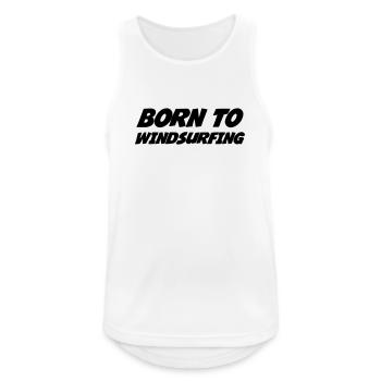 Windsurfen / Windsurfer / Windsurf / Windsurfing - Männer Tank Top atmungsaktiv - Weiß - Vorne - Nick (188cm)