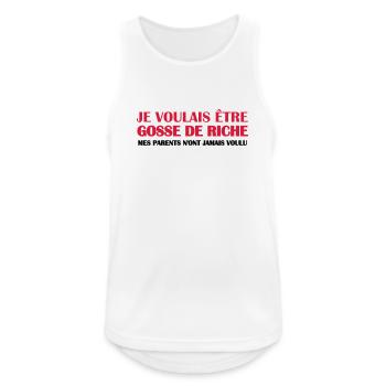 Gosse de riche - Débardeur respirant Homme - blanc - Devant - Nick (188cm)