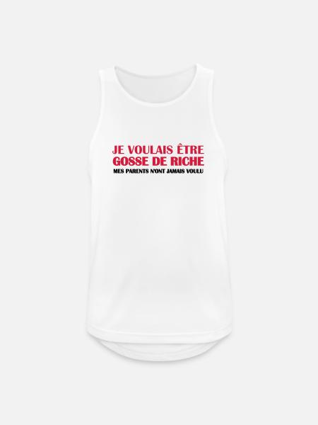 Gosse de riche - Débardeur respirant Homme - blanc