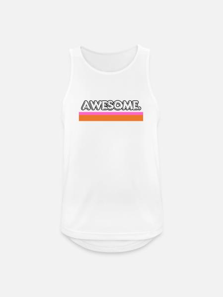 Toller Retro-Streifen - Männer Tank Top atmungsaktiv - Weiß