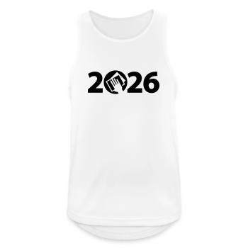 Nettoyage de printemps 2026, Nettoyage annuel 2026, plâtre 2026 - Débardeur respirant Homme - blanc - Devant - Nick (188cm)