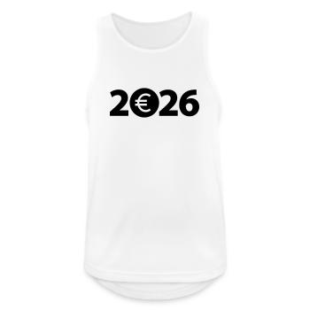 Euro 2026, Milliardaire, Millionnaire, Profit - Débardeur respirant Homme - blanc - Devant - Nick (188cm)
