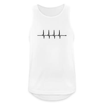 pulsschlag herzschlag - Männer Tank Top atmungsaktiv - Weiß - Vorne - Nick (188cm)