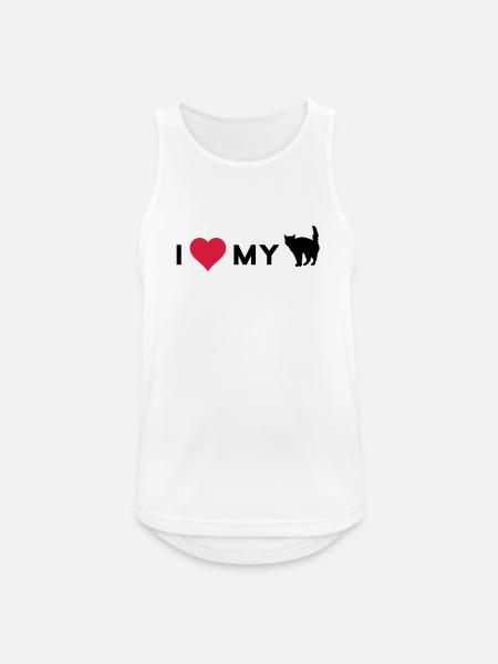 i love my cat - Men's Breathable Tank Top - white