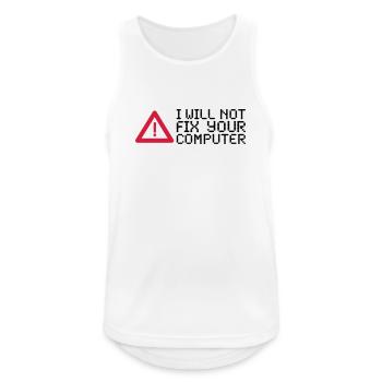computer - Männer Tank Top atmungsaktiv - Weiß - Vorne - Nick (188cm)