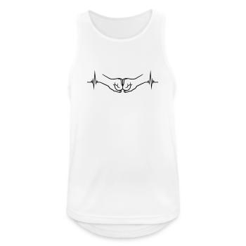 Fist Pump Pulse - Men's Breathable Tank Top - white - Front - Nick (188cm)