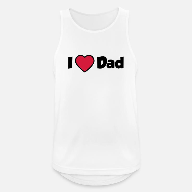 I love Dad - Männer Tank Top atmungsaktiv - Weiß