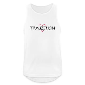 Trauzeugin Herz Junggesellinnenabschied - Männer Tank Top atmungsaktiv - Weiß - Vorne - Nick (188cm)