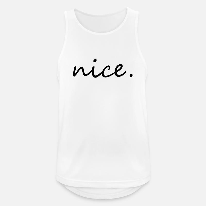 nice - Men's Breathable Tank Top - white
