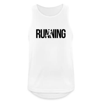 Laufen - Männer Tank Top atmungsaktiv - Weiß - Vorne - Nick (188cm)