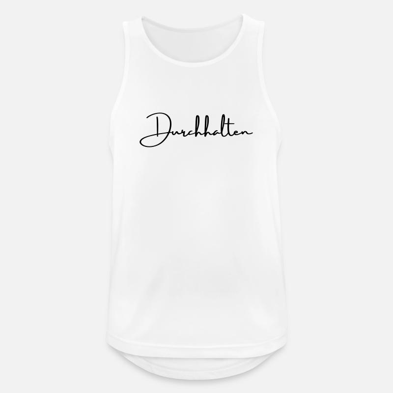 Durchhalten Motivation Handschrift Statement - Männer Tank Top atmungsaktiv - Weiß