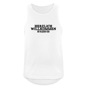 Willkommen im falschen Film - Männer Tank Top atmungsaktiv - Weiß - Vorne - Nick (188cm)