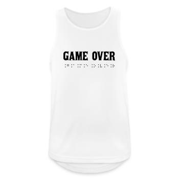 Message Game Over - Débardeur respirant Homme - blanc - Devant - Nick (188cm)