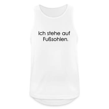 Fusssohlen - Männer Tank Top atmungsaktiv - Weiß - Vorne - Nick (188cm)