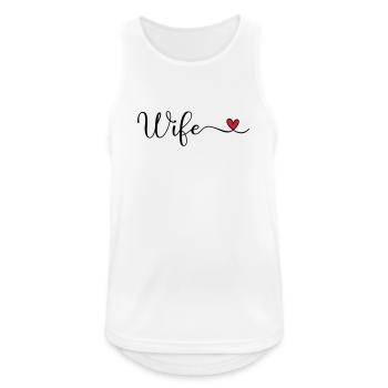 Ehefrau - Männer Tank Top atmungsaktiv - Weiß - Vorne - Nick (188cm)