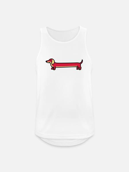 Dachshund Dachshund Dog Flat Design - Men's Breathable Tank Top - white