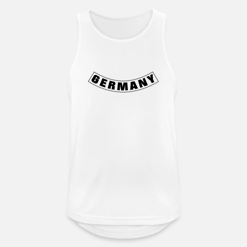 Germany Rocker Patch Bottom Rocker - Männer Tank Top atmungsaktiv - Weiß