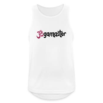 Jogamaster - Typographic OM (3-Color) - Men's Breathable Tank Top - white - Front - Nick (188cm)