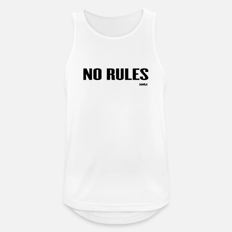 no rules - Männer Tank Top atmungsaktiv - Weiß