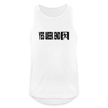 yes weekend - Men's Breathable Tank Top - white - Front - Nick (188cm)
