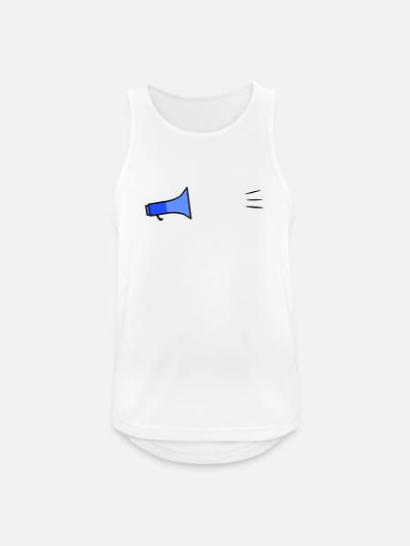 Megafon Text-Template - Männer Tank Top atmungsaktiv - Weiß