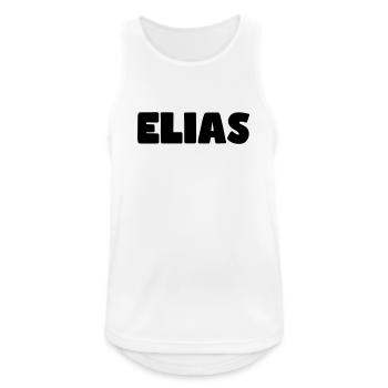Elias Name - Männer Tank Top atmungsaktiv - Weiß - Vorne - Nick (188cm)