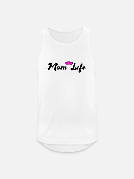 mom_life_heart - Débardeur respirant Homme - blanc