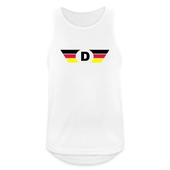 Allemagne drapeau / symbole haut - Débardeur respirant Homme - blanc - Devant - Nick (188cm)