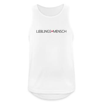 Lieblingsmensch mit Herz - Männer Tank Top atmungsaktiv - Weiß - Vorne - Nick (188cm)