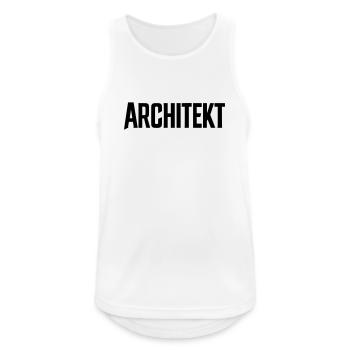 Architekt Schriftzug - Männer Tank Top atmungsaktiv - Weiß - Vorne - Nick (188cm)