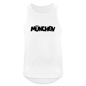 München - Männer Tank Top atmungsaktiv - Weiß - Vorne - Nick (188cm)