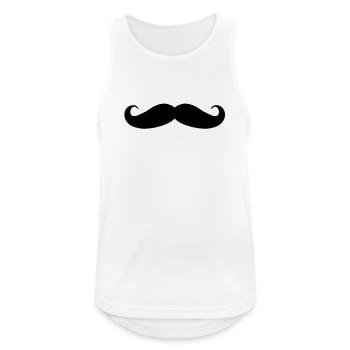 Mustache - Men's Breathable Tank Top - white - Front - Nick (188cm)