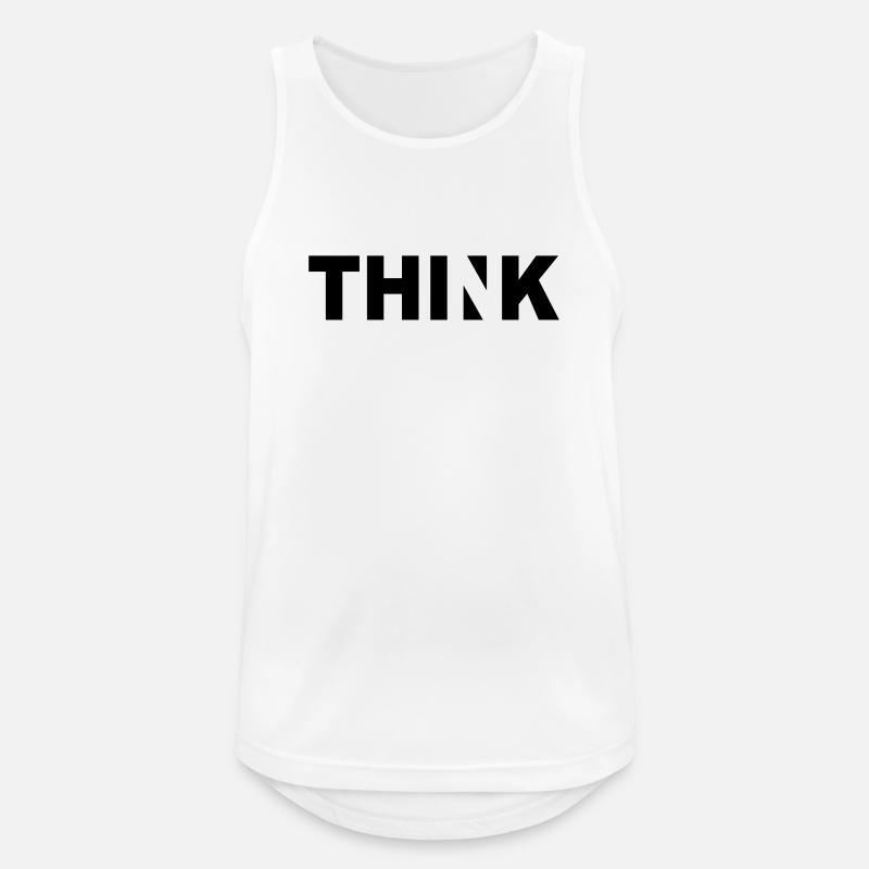 THINK - Männer Tank Top atmungsaktiv - Weiß