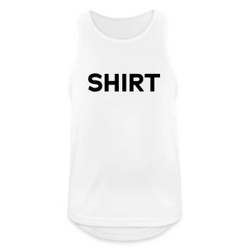 CHEMISE SHIT Chemise Marque Marque Chemise Typo Typographie - Débardeur respirant Homme - blanc - Devant - Nick (188cm)
