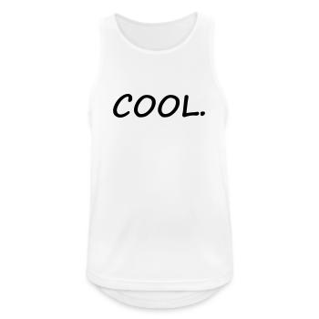 COOL - Männer Tank Top atmungsaktiv - Weiß - Vorne - Nick (188cm)