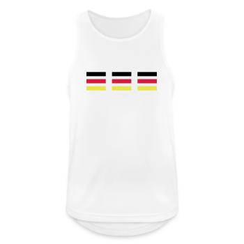 Fahne Deutschland - Männer Tank Top atmungsaktiv - Weiß - Vorne - Nick (188cm)