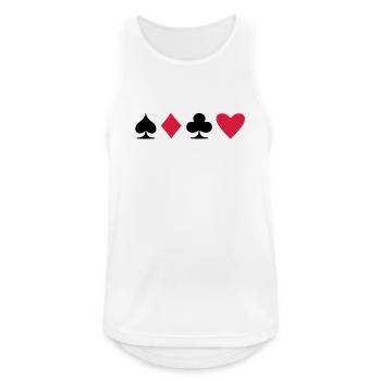 Poker Suit - Débardeur respirant Homme - blanc - Devant - Nick (188cm)