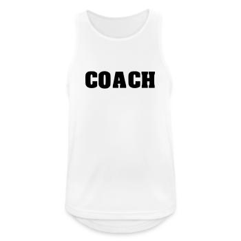 coach coaching - Männer Tank Top atmungsaktiv - Weiß - Vorne - Nick (188cm)