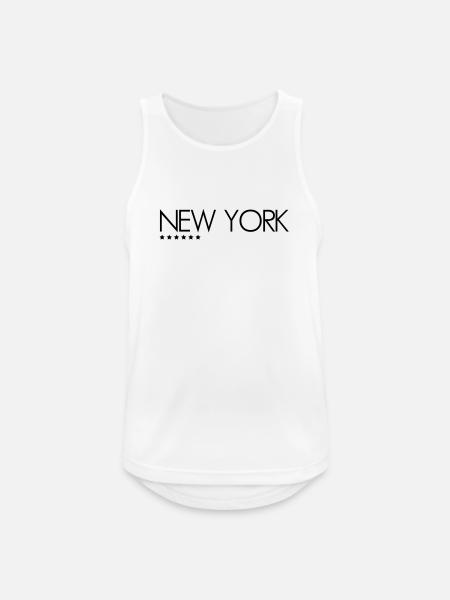 New York - Men's Breathable Tank Top - white